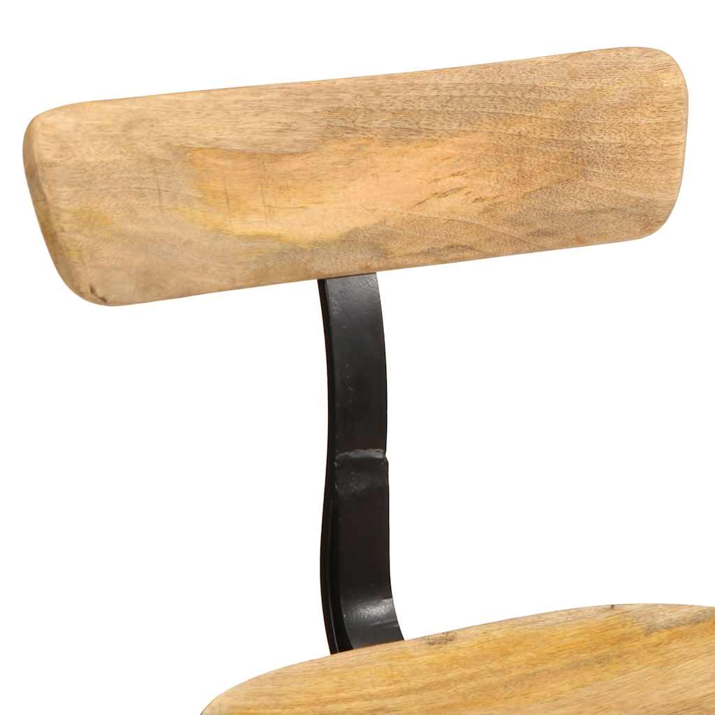 Tabourets de bar lot de 2 49x43x79 cm bois de manguier massif - XIOS
