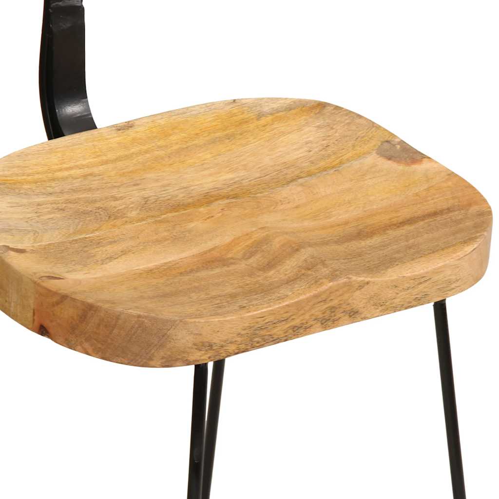 Tabourets de bar lot de 2 49x43x79 cm bois de manguier massif - XIOS