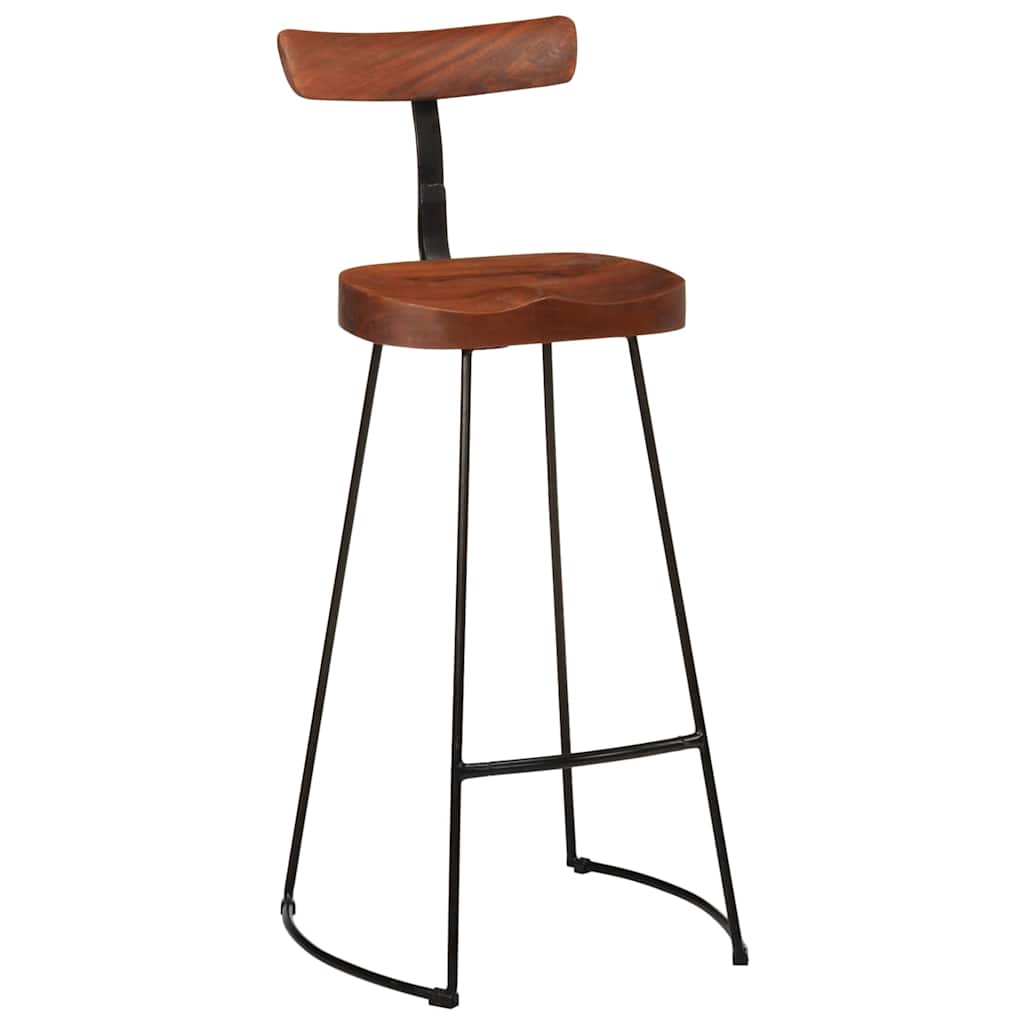 Tabourets de bar lot de 2 49x43x103 cm bois de manguier massif - XIOS