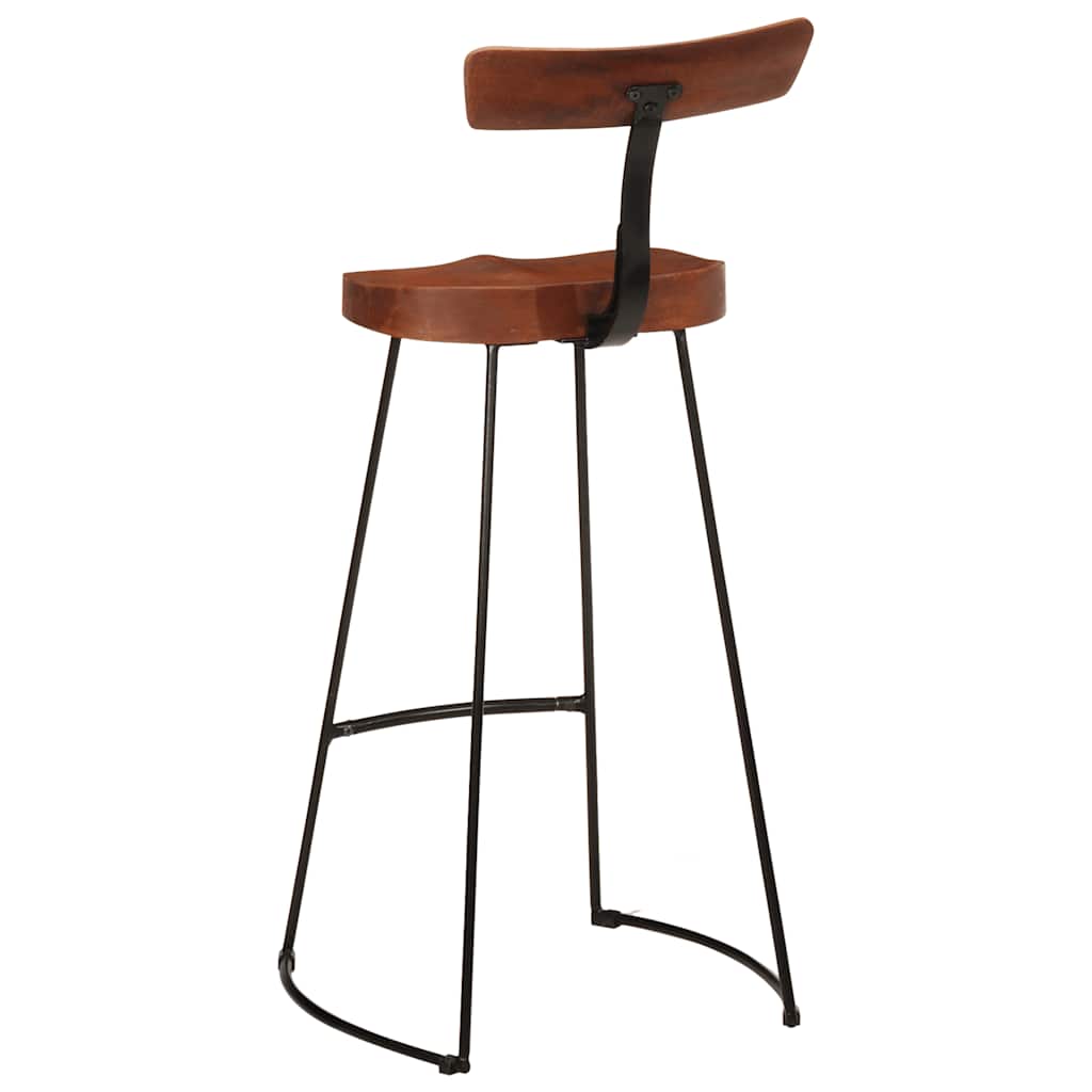 Tabourets de bar lot de 2 49x43x103 cm bois de manguier massif - XIOS