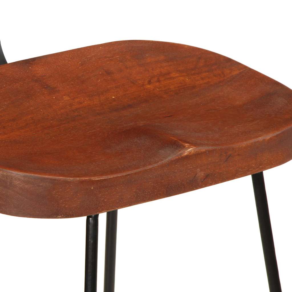 Tabourets de bar lot de 2 49x43x103 cm bois de manguier massif - XIOS
