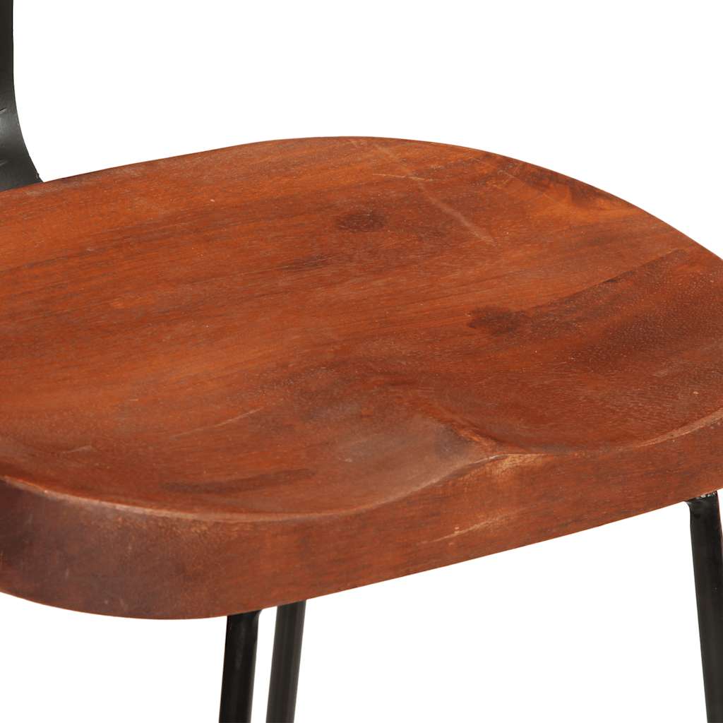 Tabourets de bar lot de 2 49x43x88 cm bois de manguier massif - XIOS