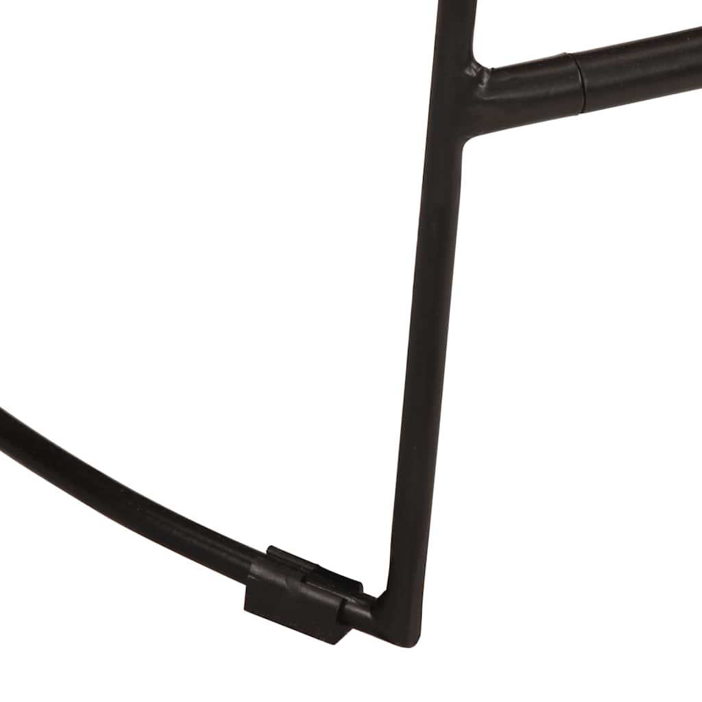 Tabourets de bar lot de 2 noir 45x40x78 cm bois manguier massif - XIOS