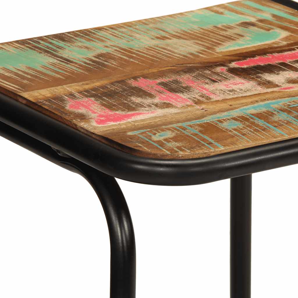 Tabourets de bar lot de 2 46x35,5x70cm bois massif récupération - XIOS