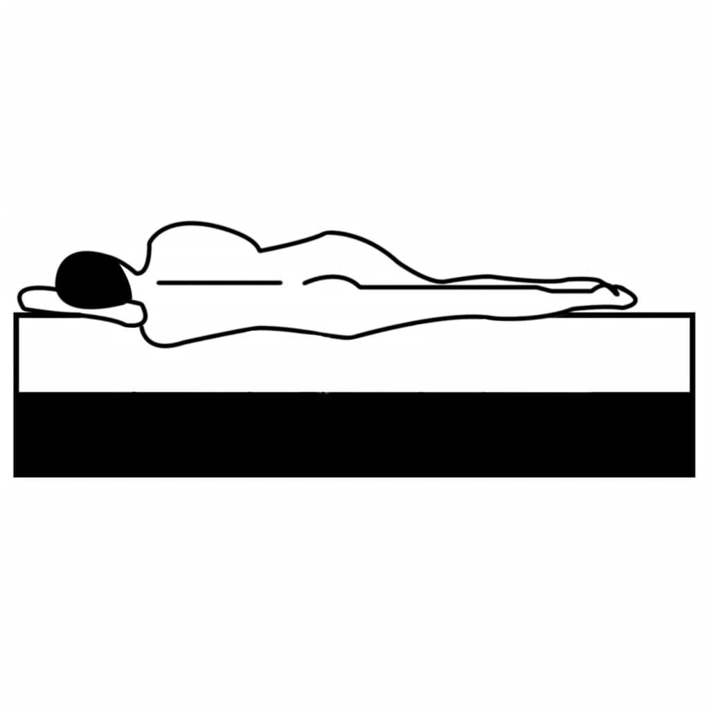 Matelas de sommier à lattes 190x140x20 cm mi-doux tissu - XIOS