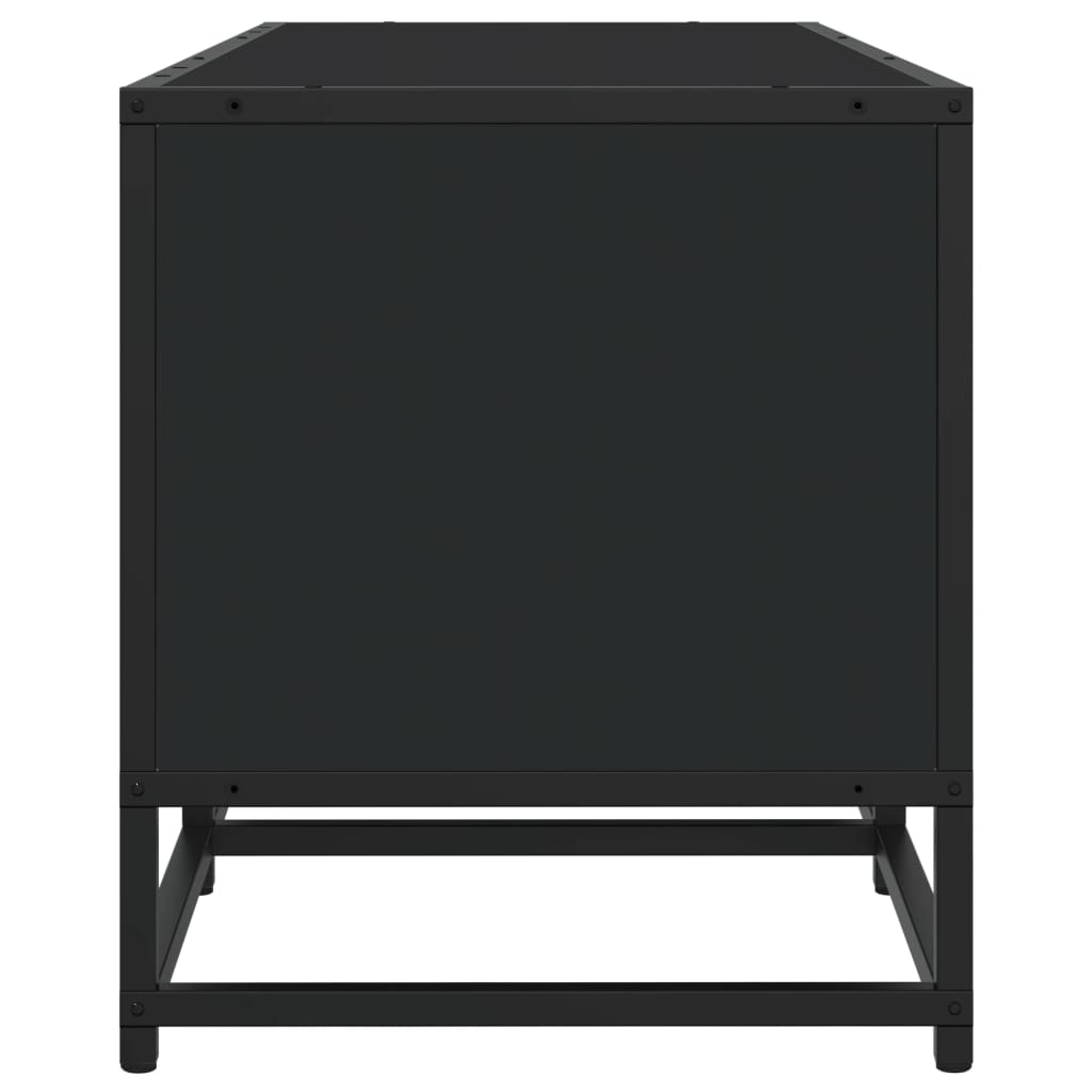 Meuble TV noir 180x35x41 cm bois d'ingénierie - XIOS