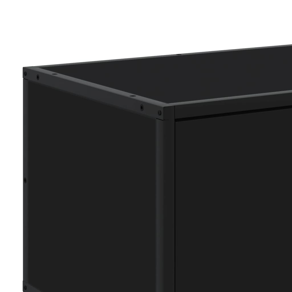 Meuble TV noir 180x35x41 cm bois d'ingénierie - XIOS