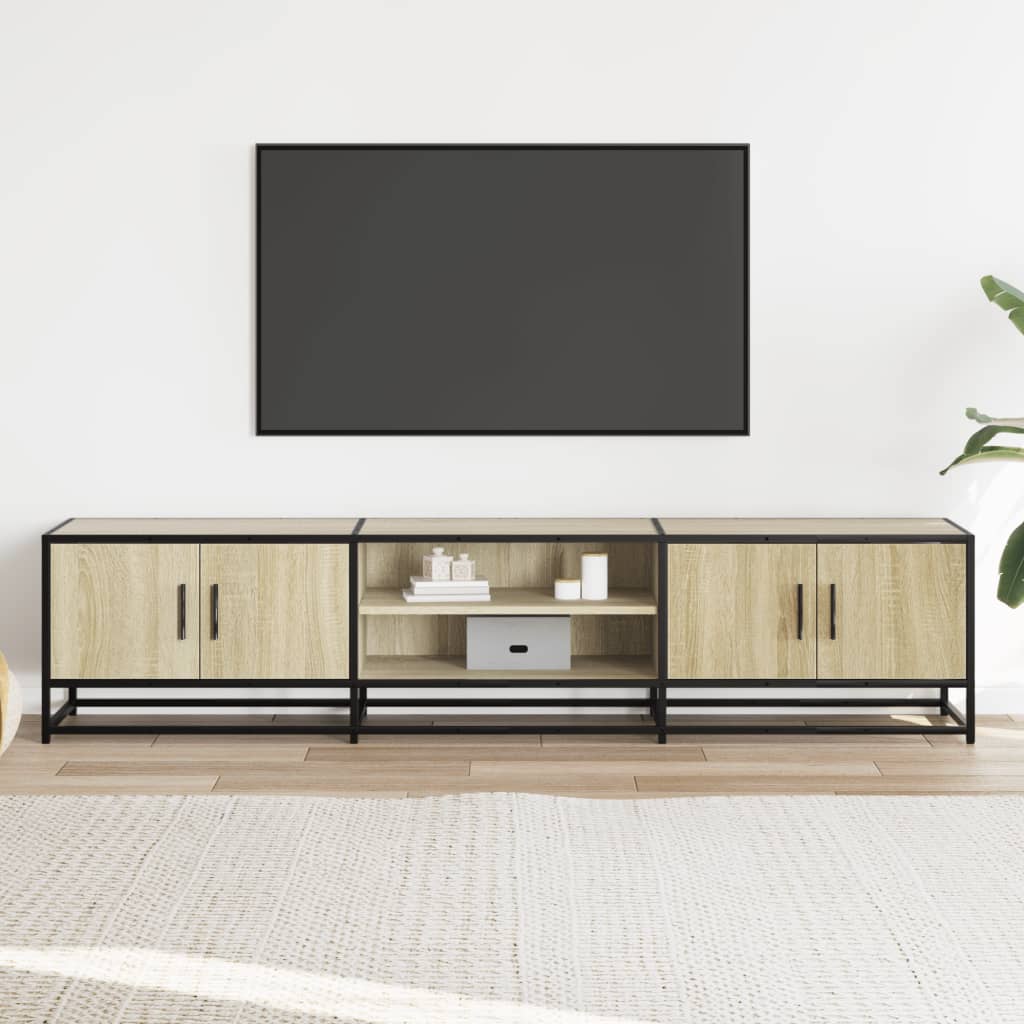 Meuble TV chêne sonoma 180x35x41 cm bois d'ingénierie - XIOS