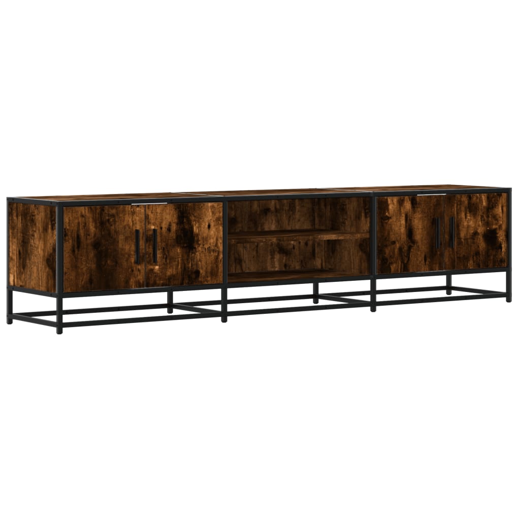Meuble TV chêne fumé 180x35x41 cm bois d'ingénierie Meubles TV vidaXL   