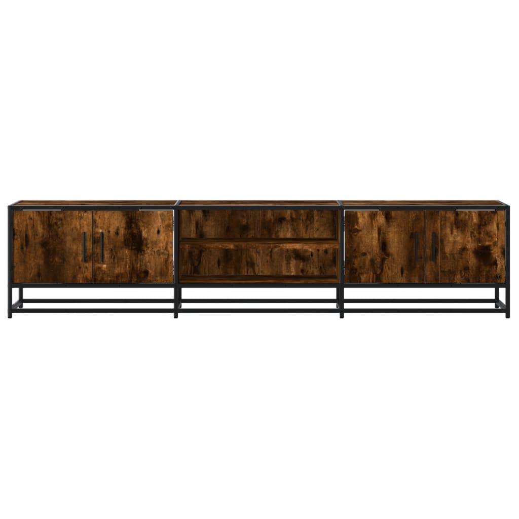 Meuble TV chêne fumé 180x35x41 cm bois d'ingénierie Meubles TV vidaXL   