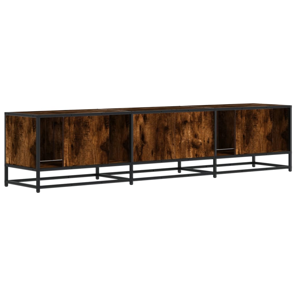 Meuble TV chêne fumé 180x35x41 cm bois d'ingénierie Meubles TV vidaXL   