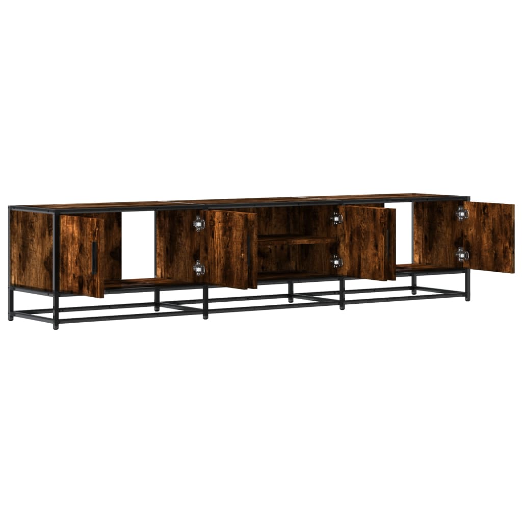 Meuble TV chêne fumé 180x35x41 cm bois d'ingénierie Meubles TV vidaXL   