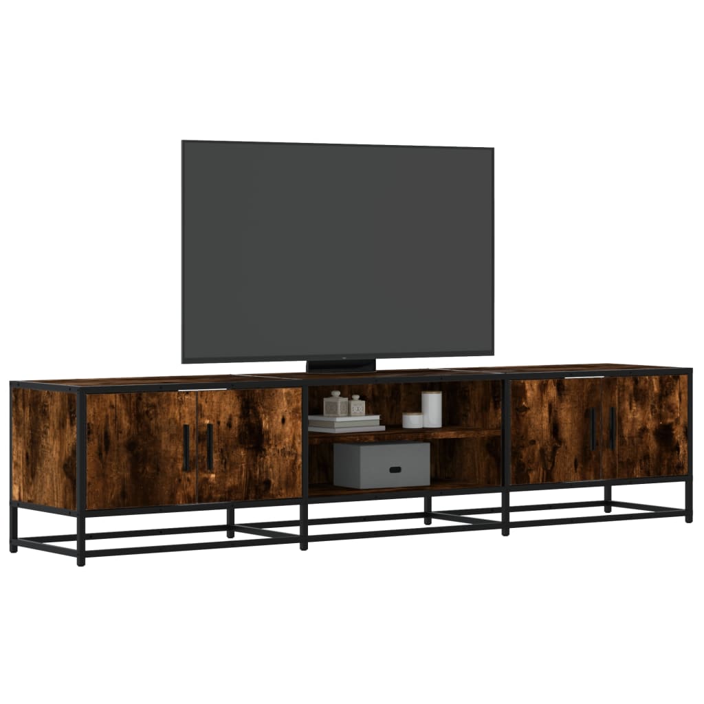 Meuble TV chêne fumé 180x35x41 cm bois d'ingénierie Meubles TV vidaXL   