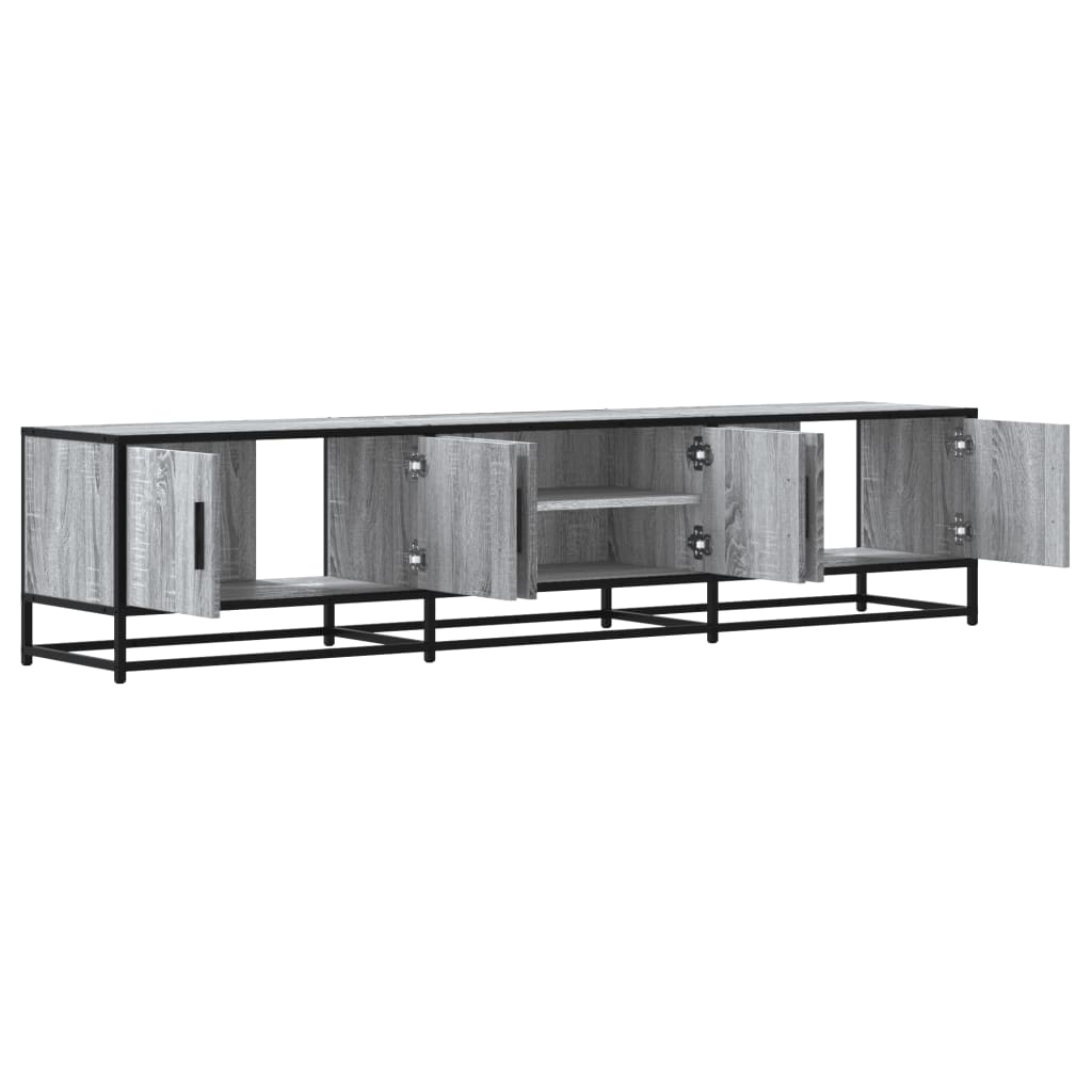 Meuble TV sonoma gris 180x35x41 cm bois d'ingénierie - XIOS