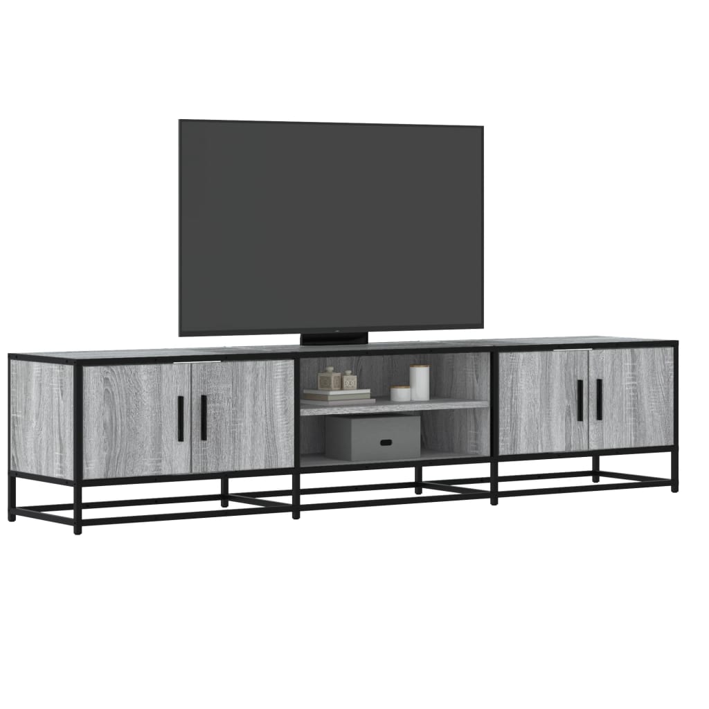 Meuble TV sonoma gris 180x35x41 cm bois d'ingénierie - XIOS