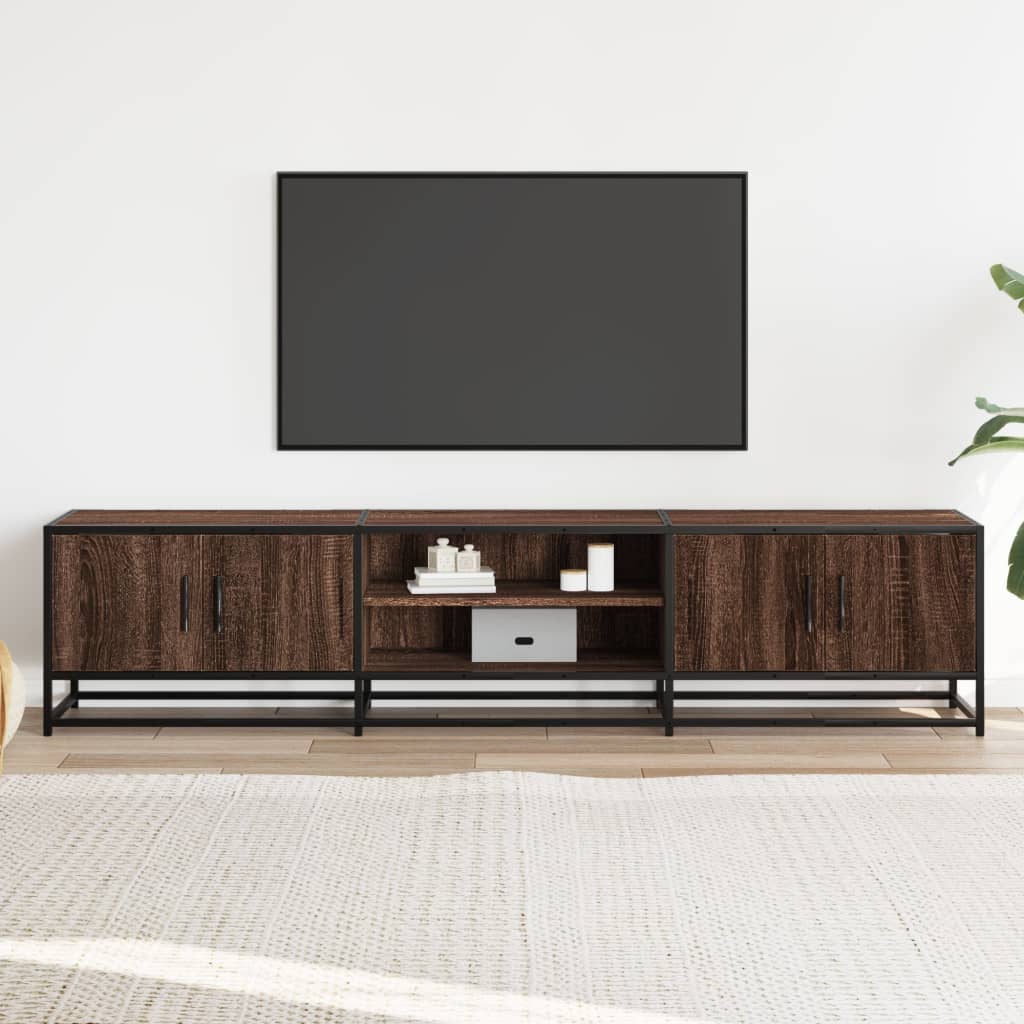 Meuble TV chêne marron 180x35x41 cm bois d'ingénierie Meubles TV vidaXL   