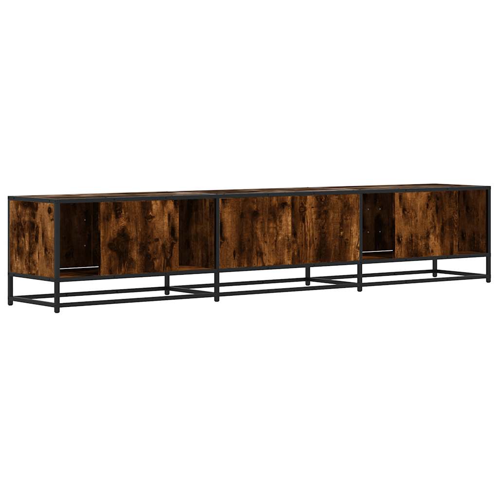 Meuble TV chêne fumé 210x35x41 cm bois d'ingénierie Meubles TV vidaXL   