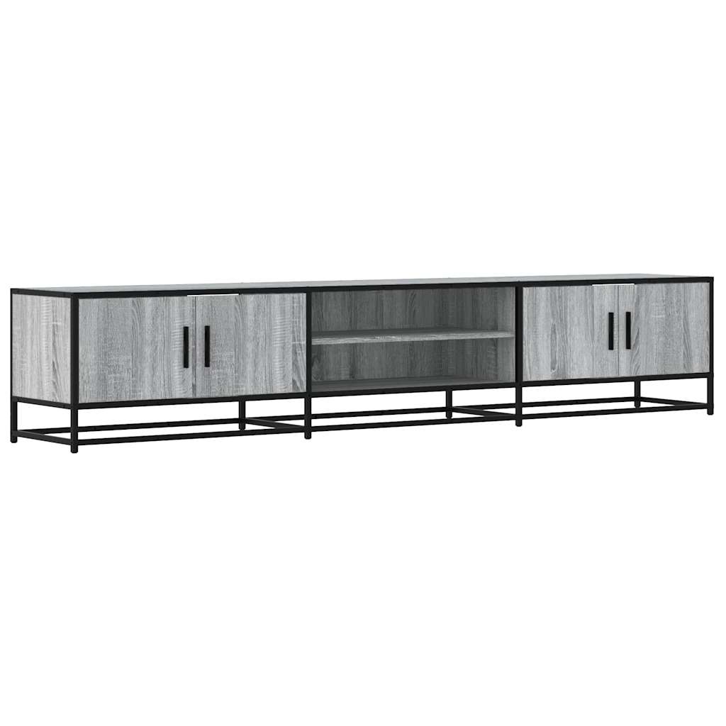 Meuble TV sonoma gris 210x35x41 cm bois d'ingénierie - XIOS