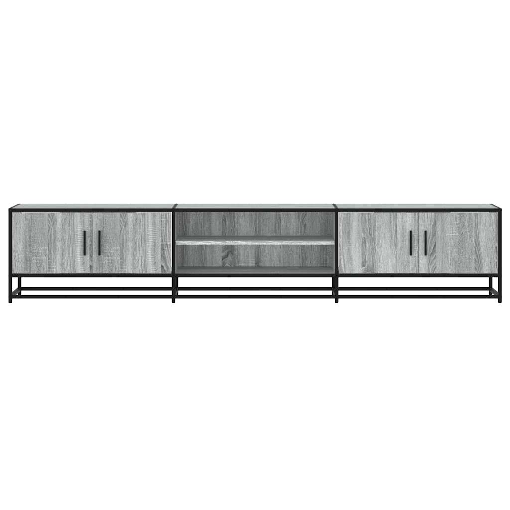 Meuble TV sonoma gris 210x35x41 cm bois d'ingénierie - XIOS