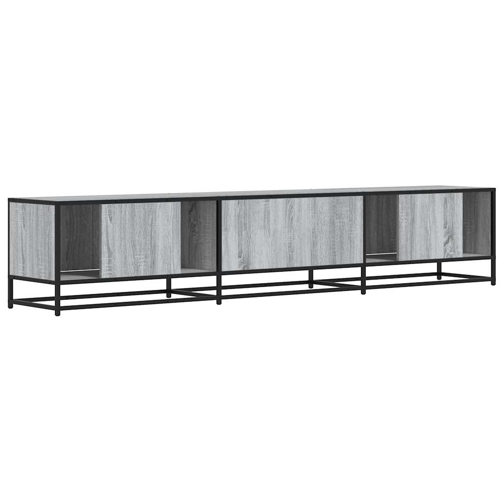 Meuble TV sonoma gris 210x35x41 cm bois d'ingénierie - XIOS