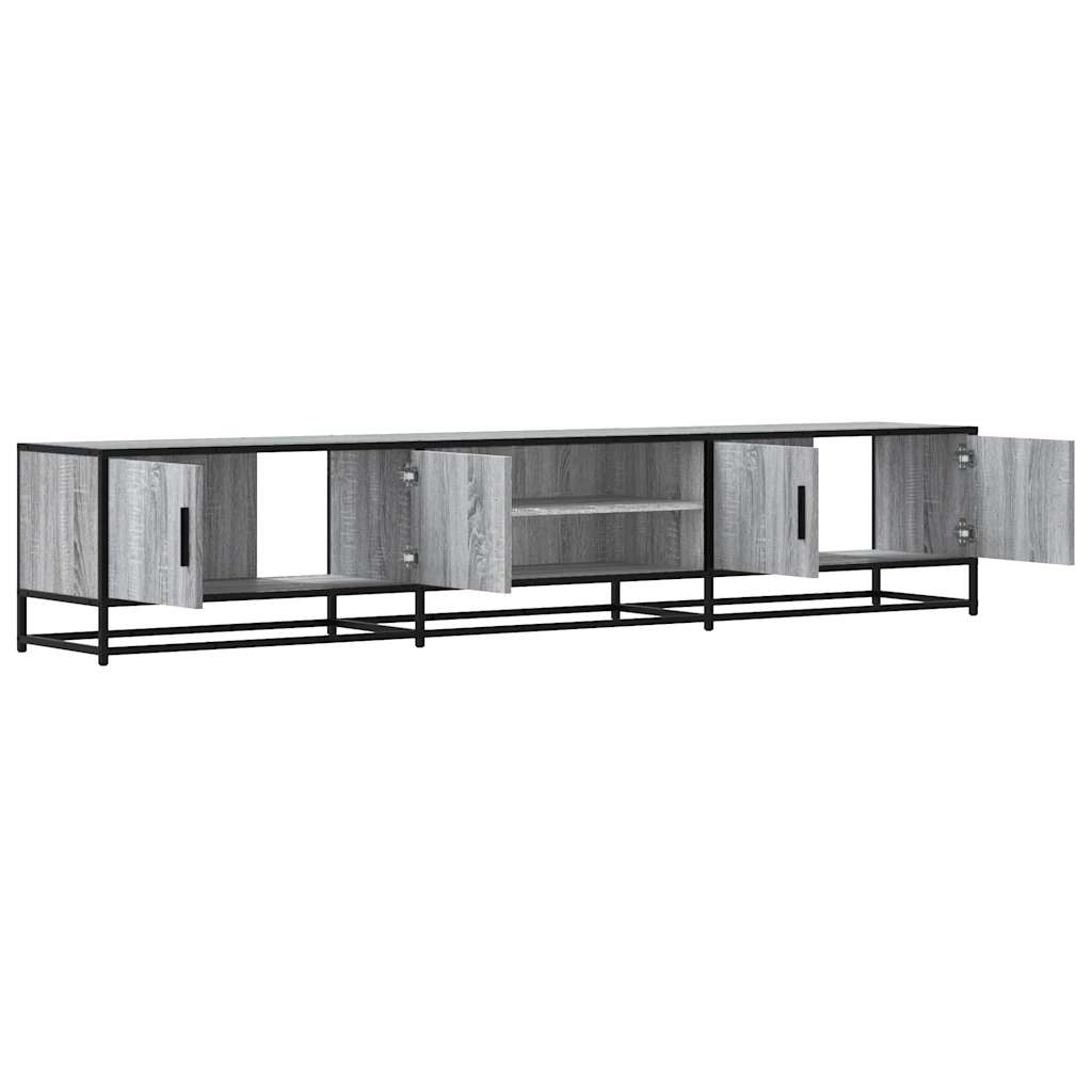 Meuble TV sonoma gris 210x35x41 cm bois d'ingénierie - XIOS