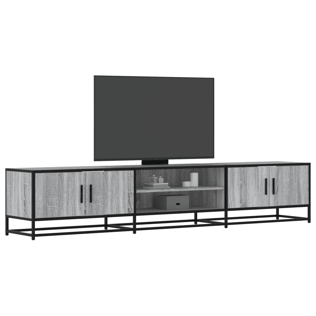 Meuble TV sonoma gris 210x35x41 cm bois d'ingénierie - XIOS