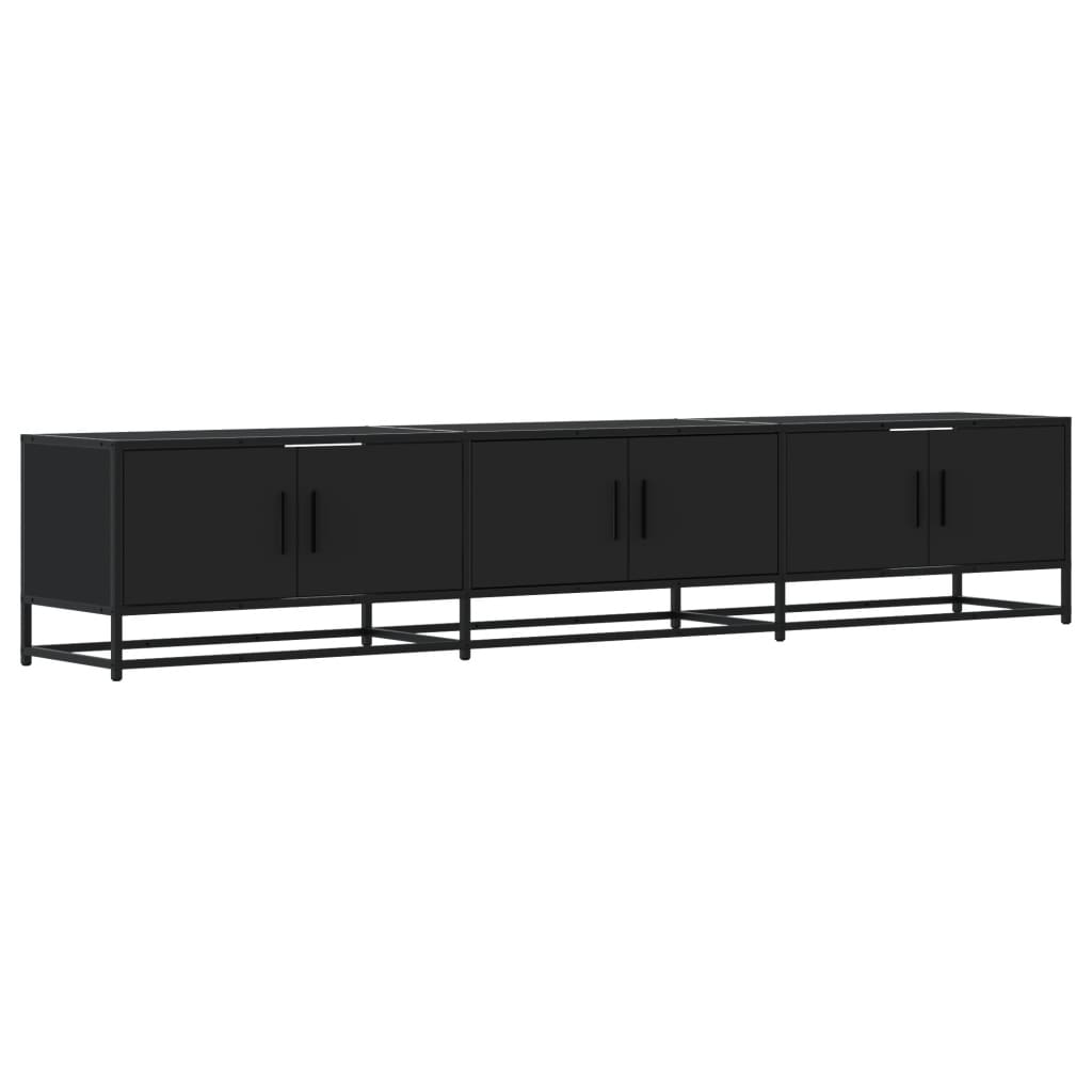 Meuble TV noir 210x35x41 cm bois d'ingénierie Meubles TV vidaXL   
