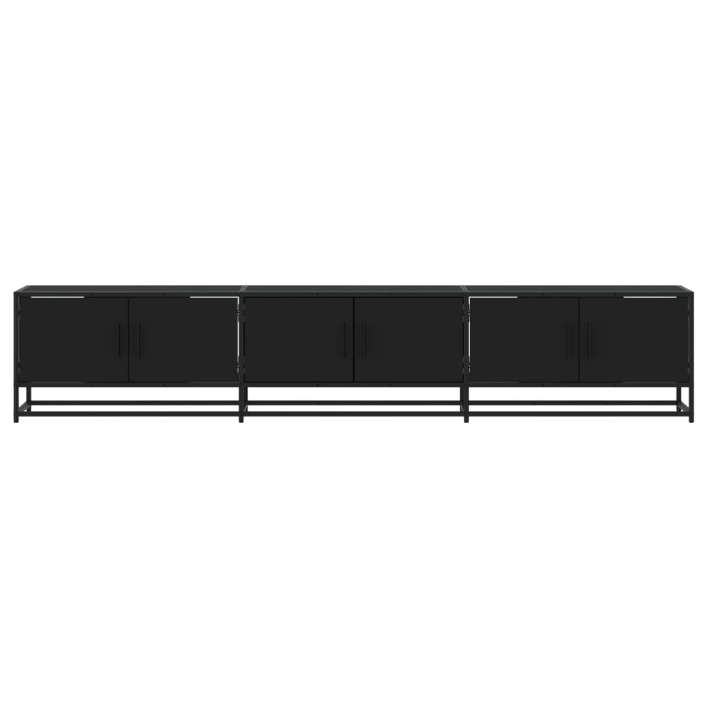 Meuble TV noir 210x35x41 cm bois d'ingénierie Meubles TV vidaXL   