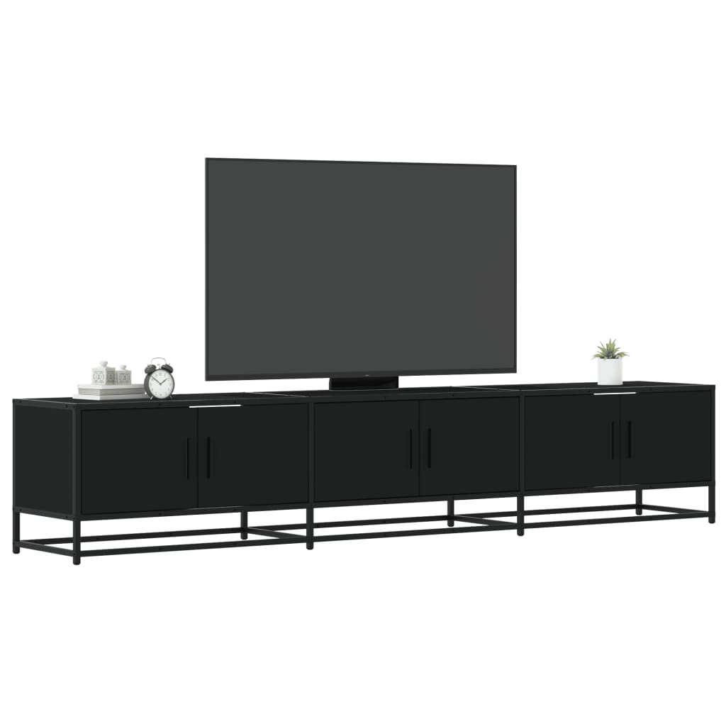 Meuble TV noir 210x35x41 cm bois d'ingénierie Meubles TV vidaXL   