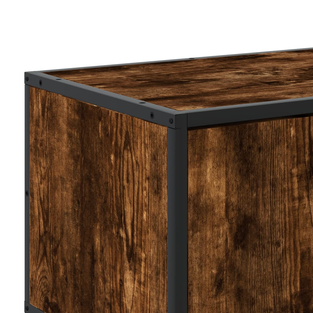 Meuble TV chêne fumé 210x35x41 cm bois d'ingénierie Meubles TV vidaXL   