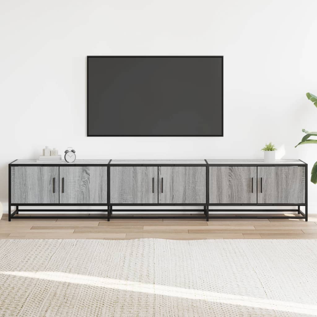 Meuble TV sonoma gris 210x35x41 cm bois d'ingénierie Meubles TV vidaXL   