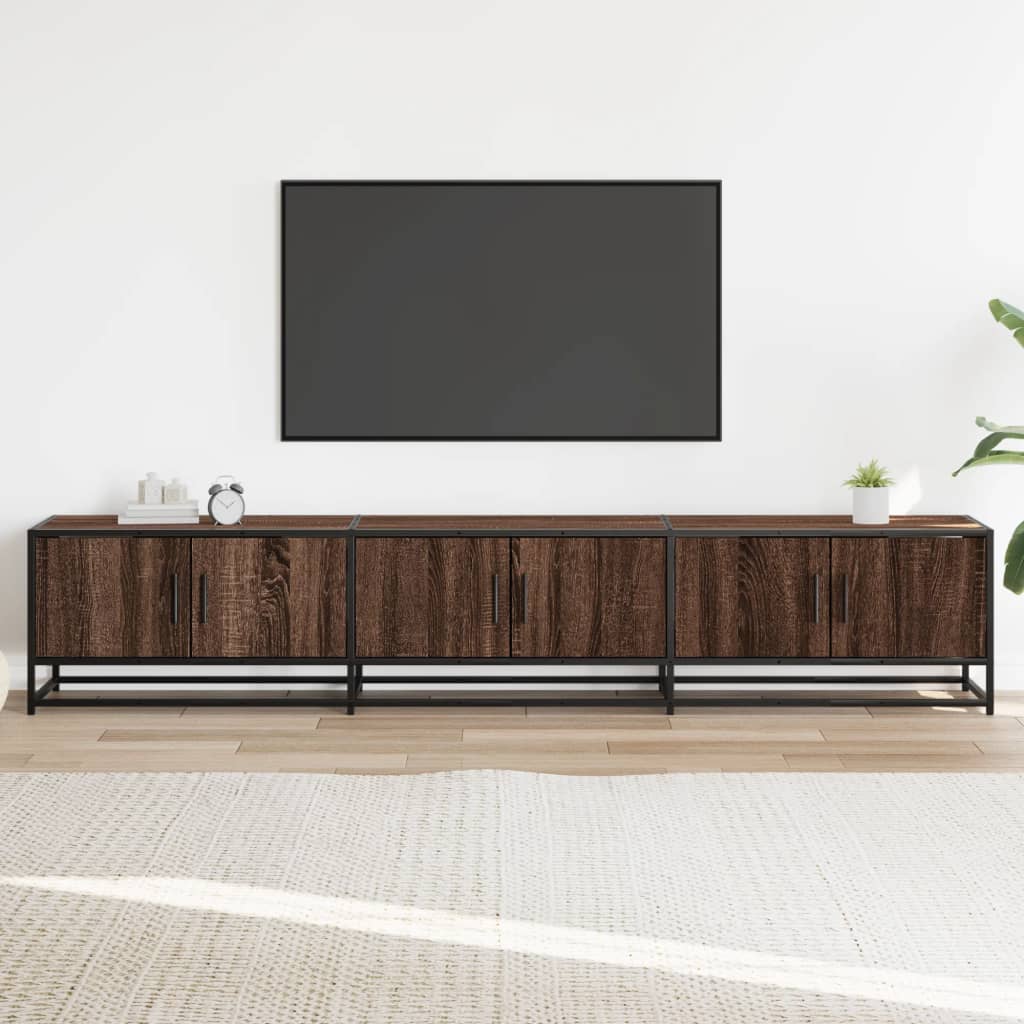 Meuble TV chêne marron 210x35x41 cm bois d'ingénierie Meubles TV vidaXL   