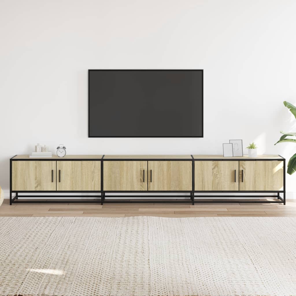 Meuble TV chêne sonoma 240x35x41 cm bois d'ingénierie - XIOS