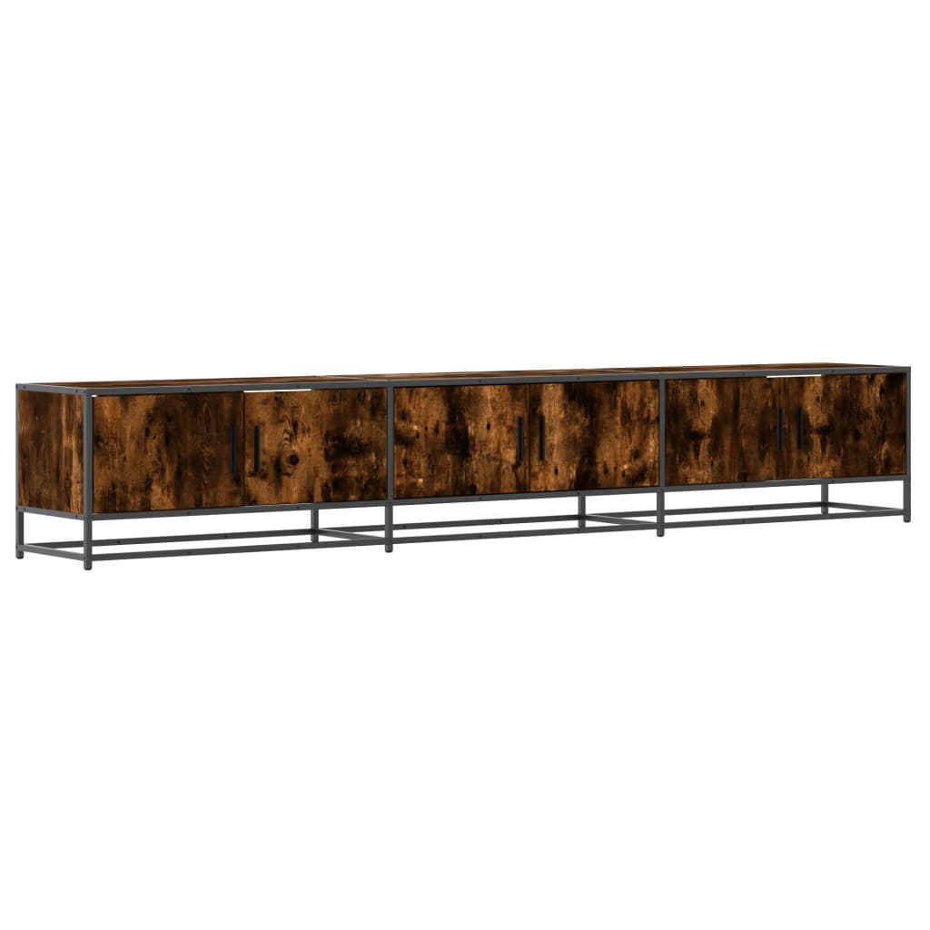 Meuble TV chêne fumé 240x35x41 cm bois d'ingénierie Meubles TV vidaXL   