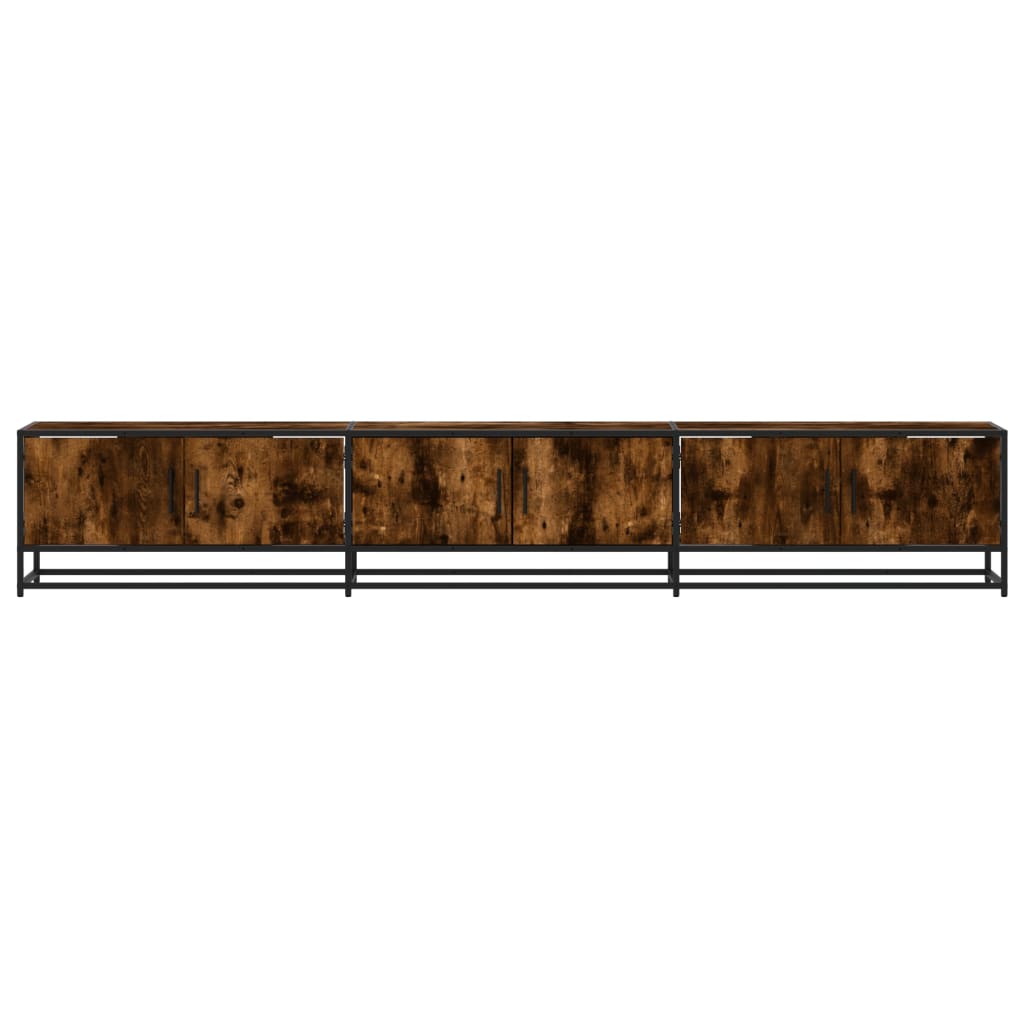 Meuble TV chêne fumé 240x35x41 cm bois d'ingénierie Meubles TV vidaXL   