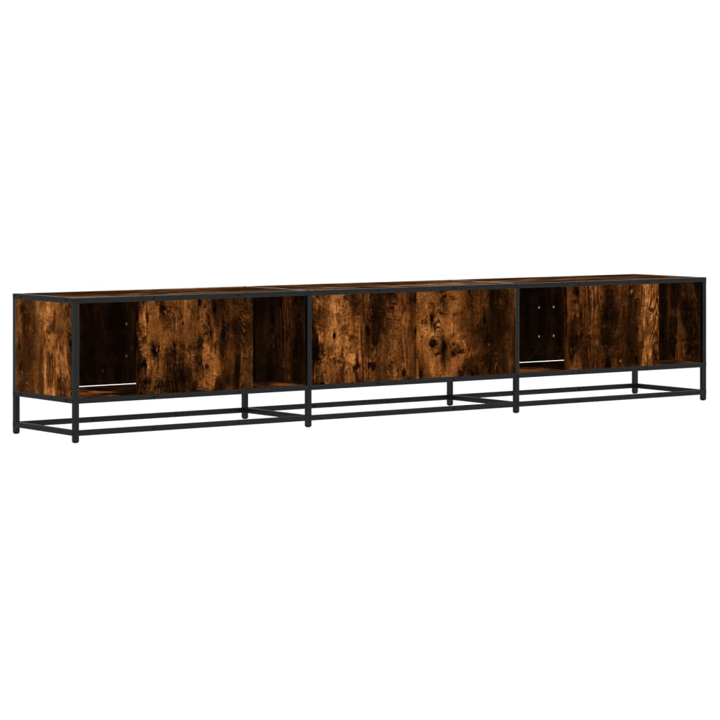 Meuble TV chêne fumé 240x35x41 cm bois d'ingénierie Meubles TV vidaXL   