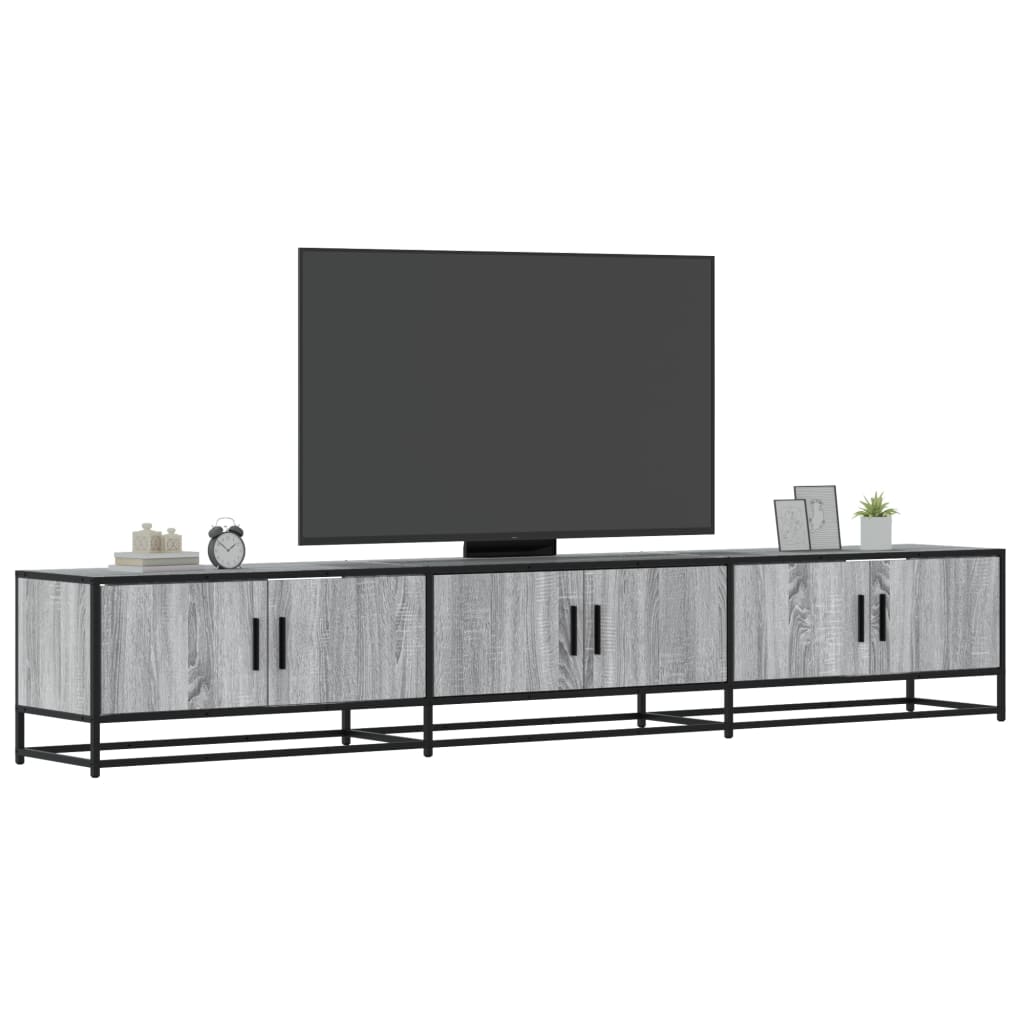 Meuble TV sonoma gris 240x35x41 cm bois d'ingénierie Meubles TV vidaXL   
