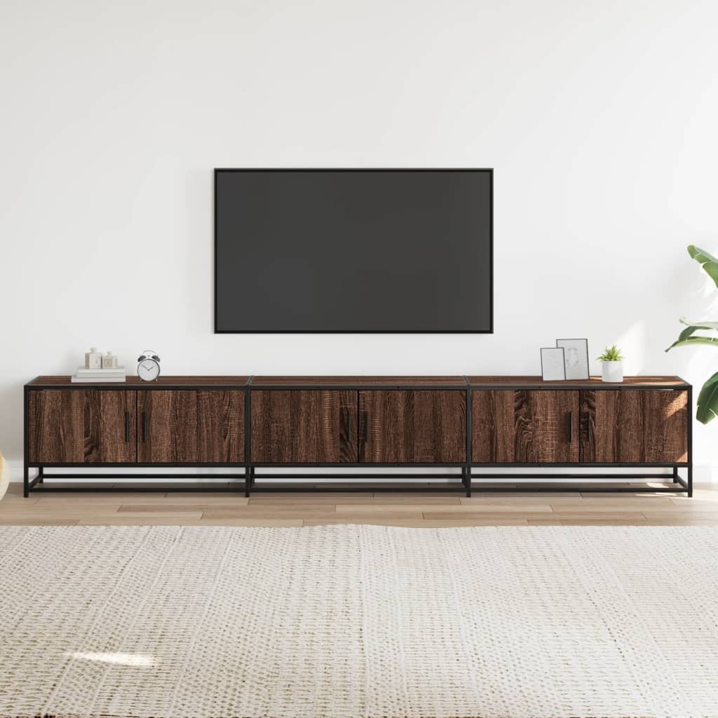 Meuble TV chêne marron 240x35x41 cm bois d'ingénierie Meubles TV vidaXL   