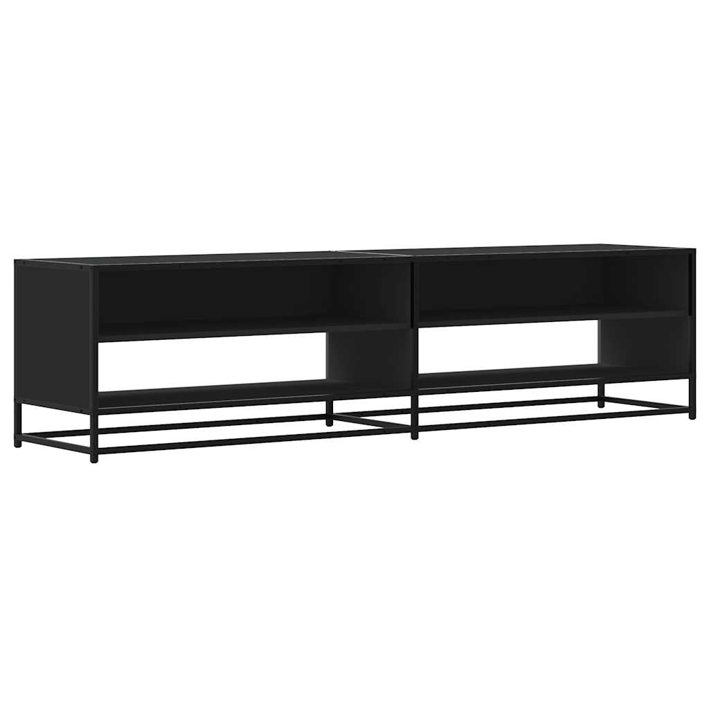 Meuble TV noir 180,5x40x46 cm bois d'ingénierie - XIOS