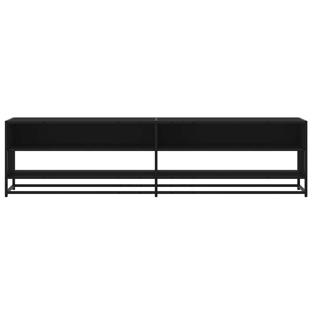 Meuble TV noir 180,5x40x46 cm bois d'ingénierie - XIOS