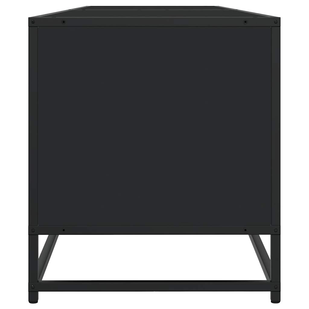 Meuble TV noir 180,5x40x46 cm bois d'ingénierie - XIOS