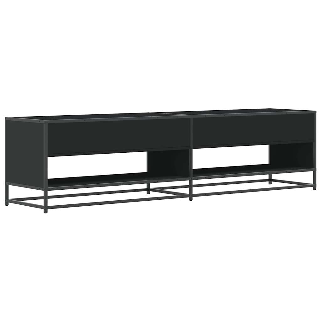 Meuble TV noir 180,5x40x46 cm bois d'ingénierie - XIOS