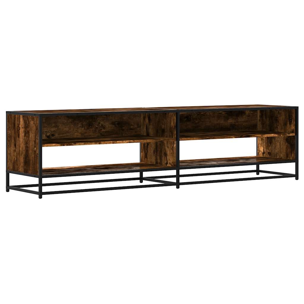 Meuble TV chêne fumé 180,5x40x46 cm bois d'ingénierie - XIOS