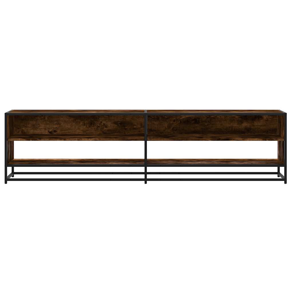 Meuble TV chêne fumé 180,5x40x46 cm bois d'ingénierie - XIOS