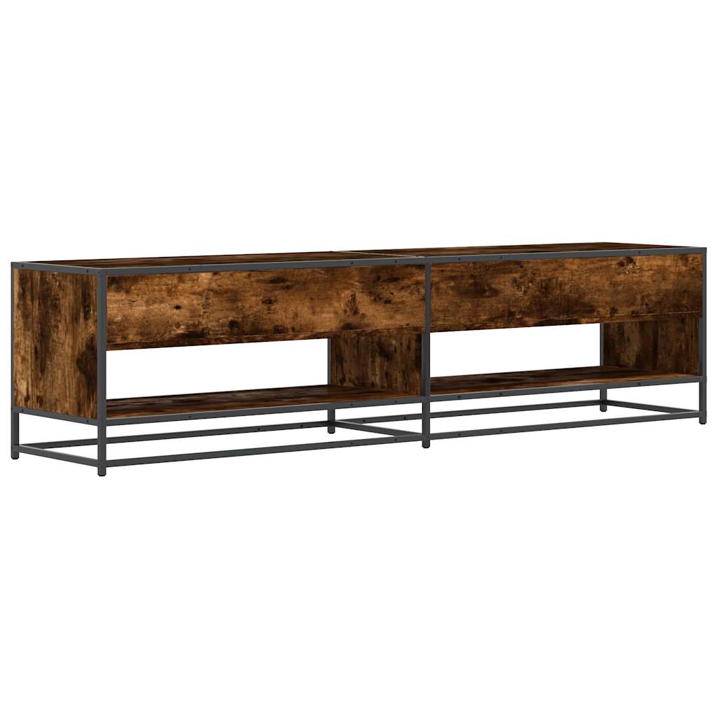 Meuble TV chêne fumé 180,5x40x46 cm bois d'ingénierie - XIOS