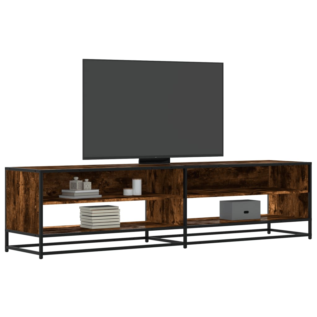 Meuble TV chêne fumé 180,5x40x46 cm bois d'ingénierie - XIOS