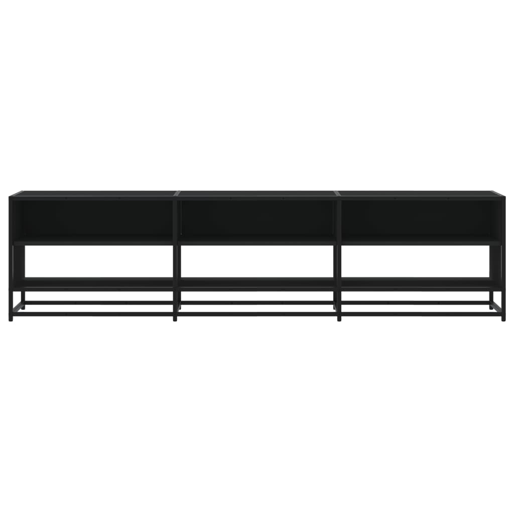 Meuble TV noir 180x40x46 cm bois d'ingénierie - XIOS