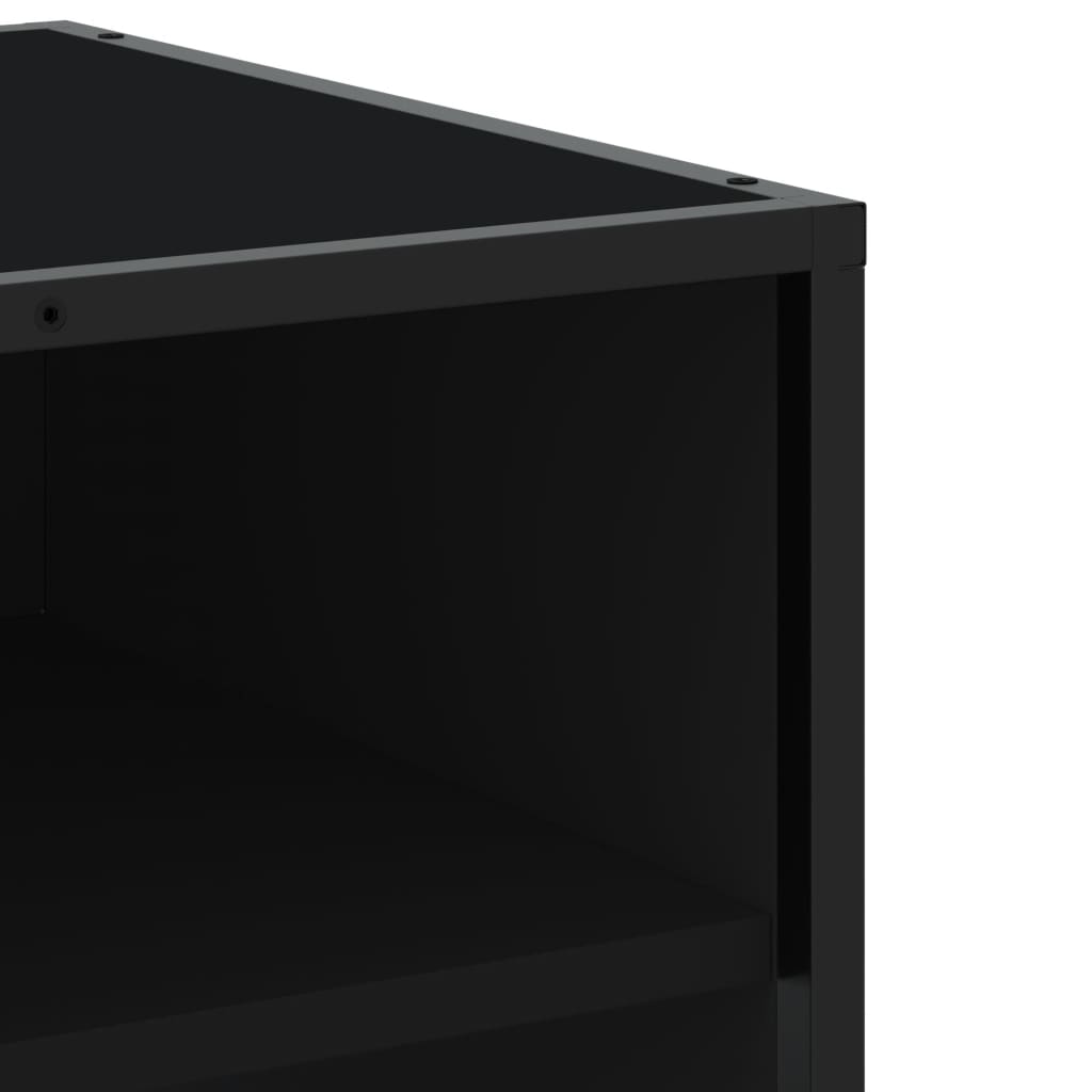 Meuble TV noir 180x40x46 cm bois d'ingénierie - XIOS