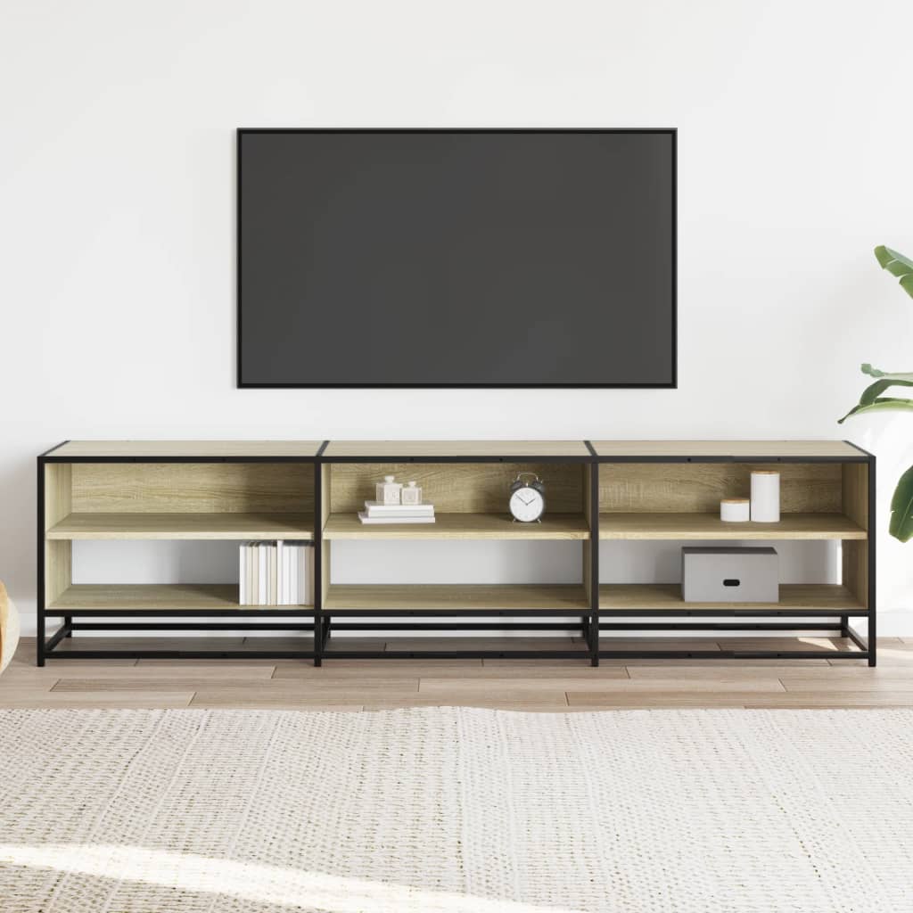 Meuble TV chêne sonoma 180x40x46 cm bois d'ingénierie - XIOS