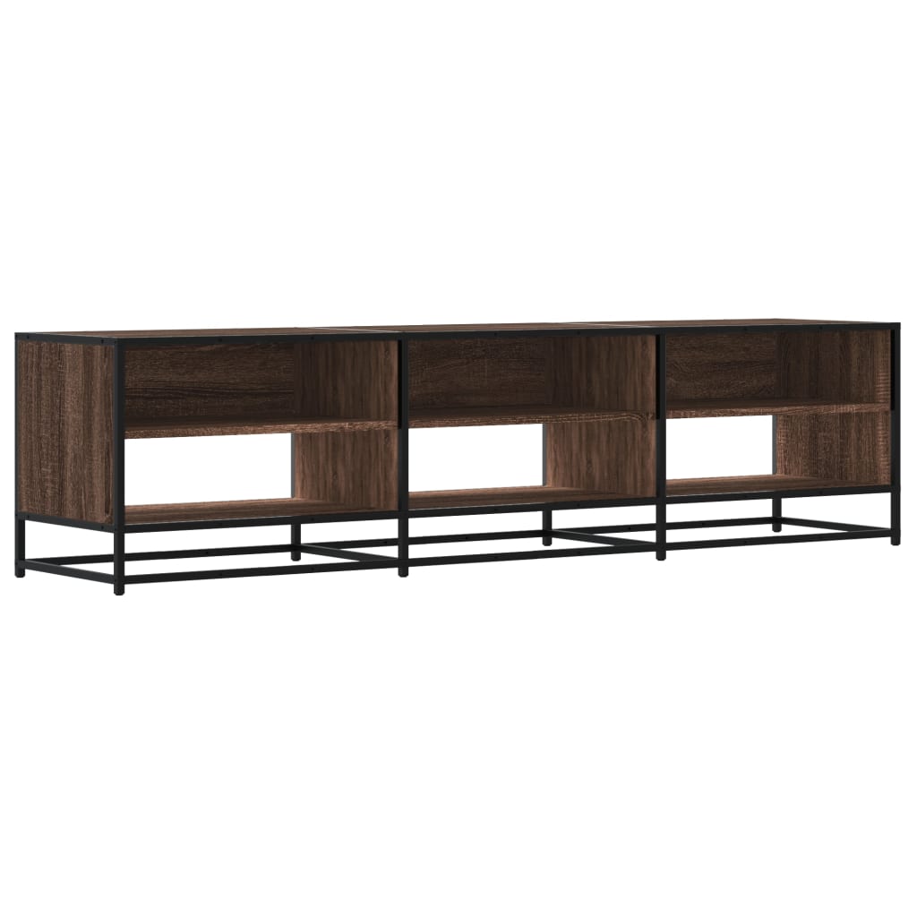Meuble TV chêne marron 180x40x46 cm bois d'ingénierie - XIOS